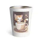 カプチーノ猫🐱ののほほんカプチーノ猫🐱 Thermo Tumbler