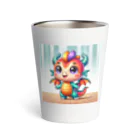 可愛らしいドラゴンのイラストグッズ店の魅力的なドラゴンのマスコットキャラクター Thermo Tumbler