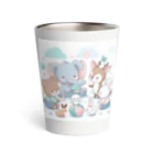 Cute! Salesの森の動物たち Thermo Tumbler