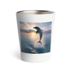 ai美女ショップの夕日とイルカ🐬🌅 Thermo Tumbler