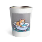 wakuwaku26のお風呂に入るボス猫 Thermo Tumbler