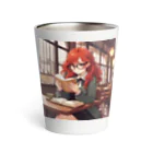 プリンゴブリンの赤毛の読書メガネさん Thermo Tumbler