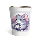 もふっとチンチラ🐭のゲーマーチンチラ Thermo Tumbler