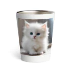 SkyBlueのキュートな子猫 Thermo Tumbler