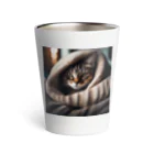 cat_japanの休憩を迫る猫 Thermo Tumbler