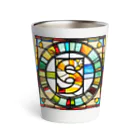 alphabet stained glassのstained glass S Thermo Tumbler