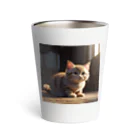 動物の溜まり場の可愛い猫ちゃん Thermo Tumbler