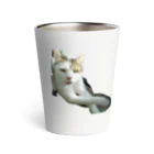 こつぶらんどの手長ねこ族まいちゃん Thermo Tumbler