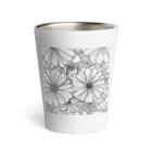 mii0205のモノクロの花 Thermo Tumbler