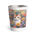 FLOWERアニマルのロココFLOWERキャットコスモス Thermo Tumbler