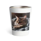 LuckyRiverShineの寝ている猫 Thermo Tumbler