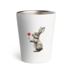 ゆかまるSHOPの求愛（バラとうさぎ） Thermo Tumbler