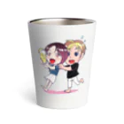 バツ2バツ1再婚夫婦公式ショップのバツ2バツ1再婚夫婦イラスト Thermo Tumbler