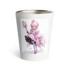 AQUAMETAVERSEのアニメ風ピンクのお姫さま　なでしこ1478 Thermo Tumbler