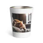 feliceのリビングでごろんとする猫 Thermo Tumbler