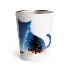 猫との風景の星空と猫_006 Thermo Tumbler