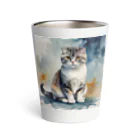 Animal Illustration shopのビション・フリーゼ　Bichon Frise　水彩画風 Thermo Tumbler