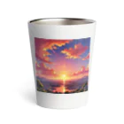 ikeikeikedaの街を照らす夕陽（景色シリーズ） Thermo Tumbler