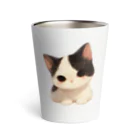 Cute Animalsのモノクロ猫 Thermo Tumbler