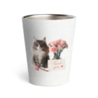 Y m @Y's shopの猫とカーネーション Thermo Tumbler