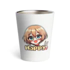 Kusareshiroの金髪ショートカット眼鏡美少女ちゃん Thermo Tumbler