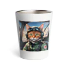 nekoと鉄のパイロット猫 Thermo Tumbler