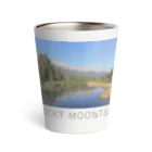 Rami's SouvenirsのROCKY MOUNTAIN - dark logo Thermo Tumbler