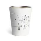 copinの鳥獣戯画兎ぴあのに興じる Thermo Tumbler