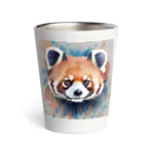 WithRedPandaの水彩風レッサーパンダ Thermo Tumbler