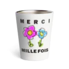 ICHIGO-ICHIÉ-1999のMERCI MILLE FOIS【めっちゃありがとう】フランス語でアピールする Thermo Tumbler