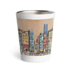 ヲシラリカの油絵　知らない都市の風景　ノスタルジー Thermo Tumbler