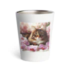 Y m @Y's shopの猫と胡蝶蘭 Thermo Tumbler