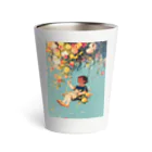 AQUAMETAVERSEの花ブランコに揺られ喜ぶ女の子　ラフルール　1859 Thermo Tumbler