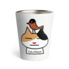 B-catのcat & peace「平穏無事な日々を送る猫」 Thermo Tumbler