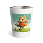 ketapapaのサッカーねこ Thermo Tumbler