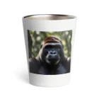 animalzの力強くどんと構えるゴリラ Thermo Tumbler