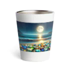 yunakiziの夜に輝くシーガラス Thermo Tumbler