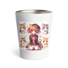 ウツボちゃんの大好きな猫に囲まれて Thermo Tumbler