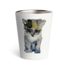 青い猫の真白 Thermo Tumbler