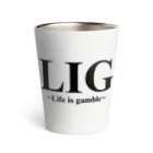 LIG ~Life is gamble~のLIGブラックロゴ サーモタンブラー