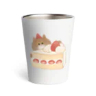 GOAT9 - ぼうし猫のイラストグッズ -のふわふわショートケーキ Thermo Tumbler