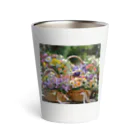 AQUAMETAVERSEの華やかな花が入った花かご　なでしこ1478 Thermo Tumbler