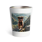 kokin0の山の麓にいる犬 dog top the mountain Thermo Tumbler