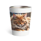 ねむねこのお店のふさふさねこ Thermo Tumbler