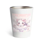 Snow-peaceの「雲の中のふわふわ子猫」 Thermo Tumbler