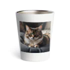 zigerparkのクッションと猫 Thermo Tumbler