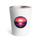 psychedelic mountainのsun set Thermo Tumbler