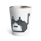 ねこさん爆発ショップのハチワレねこさんドット（ファビコン）  Thermo Tumbler