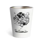 Poooompadoooourのなまけものの夢　モノクロ Thermo Tumbler