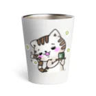 ⋆*⋆ஜ​* ćӈїї⋆ฺ ​ஜ ​｡*の猫のとら丸 Thermo Tumbler